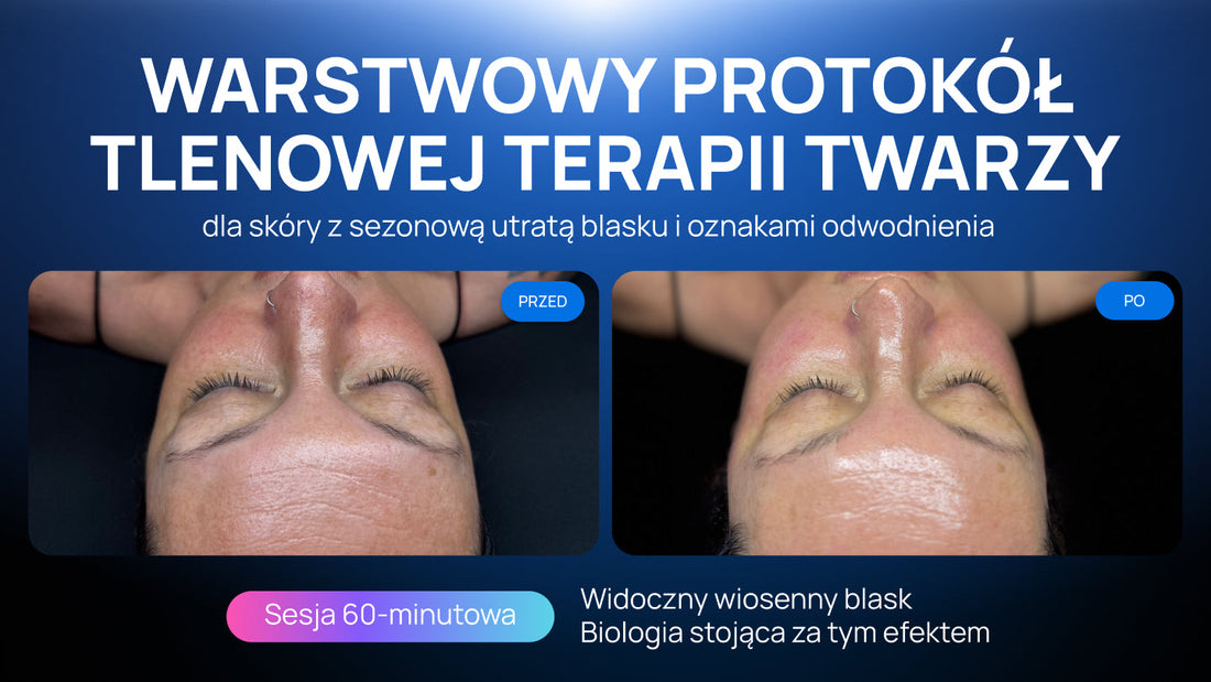 Warstwowy protokół tlenowej terapii twarzy dla skóry z sezonową utratą blasku i oznakami odwodnienia